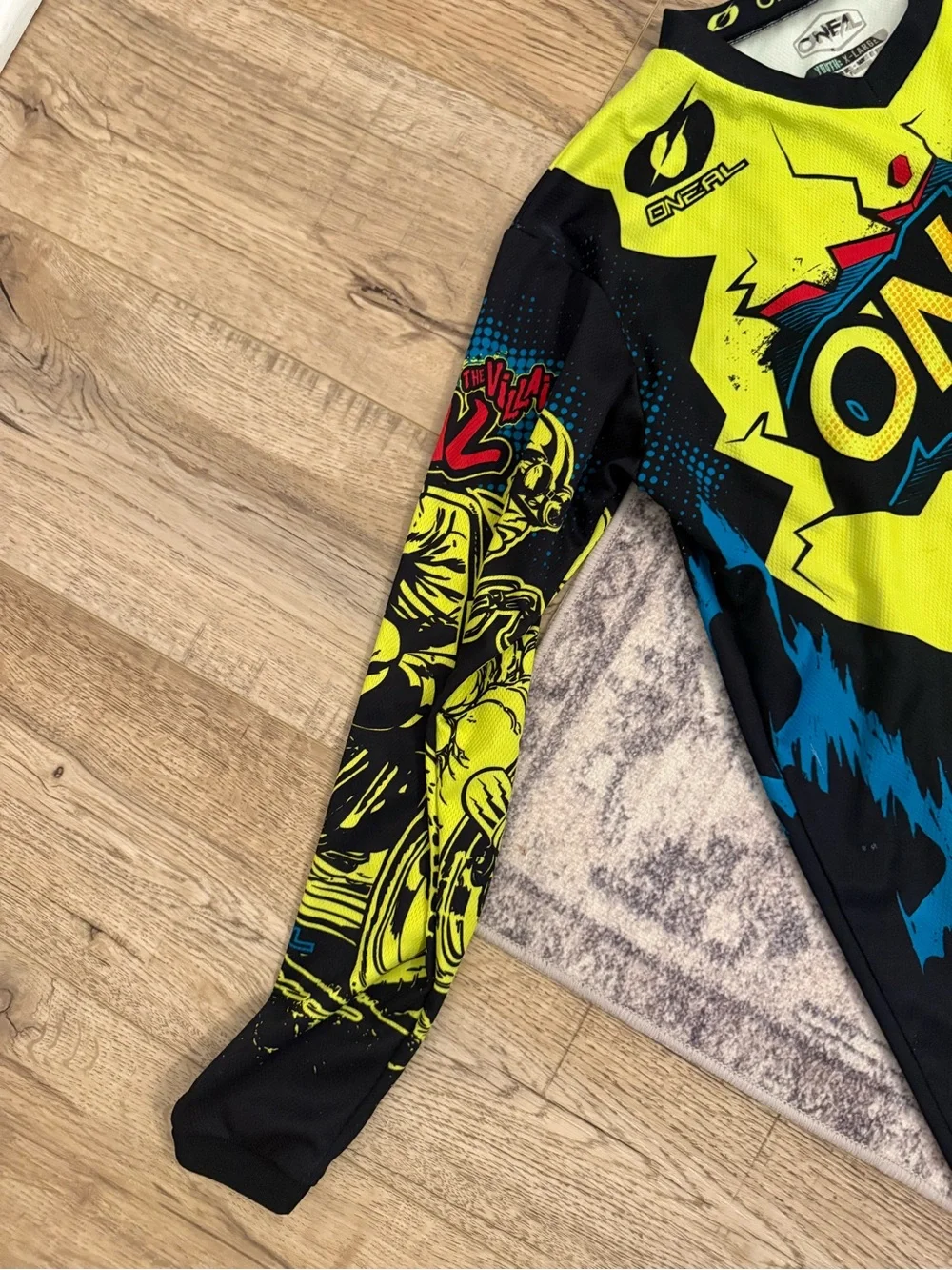 O'Neill Neon Yellow & Black Kids Long-Sleeve Motocross Jersey